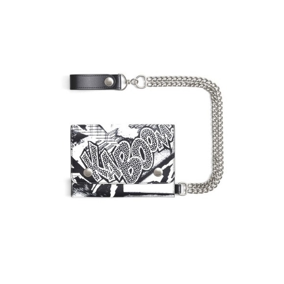 Celine Men's Bifold Wallet Leather Christian Marclay Chain Biker Designer NWT - Picture 1 of 1